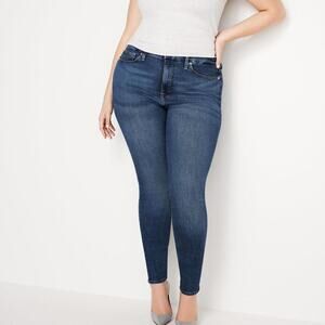 good american good legs skinny jeans size 15 dark blue denim